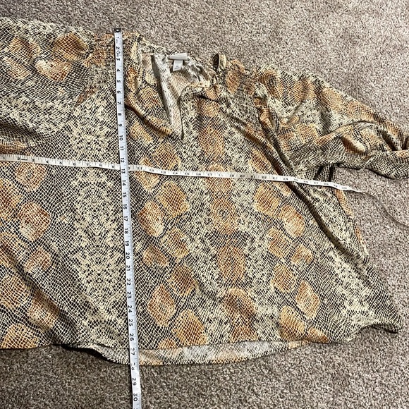 Ava & Viv Snake Skin blouse Sz 3X - Picture 6 of 6